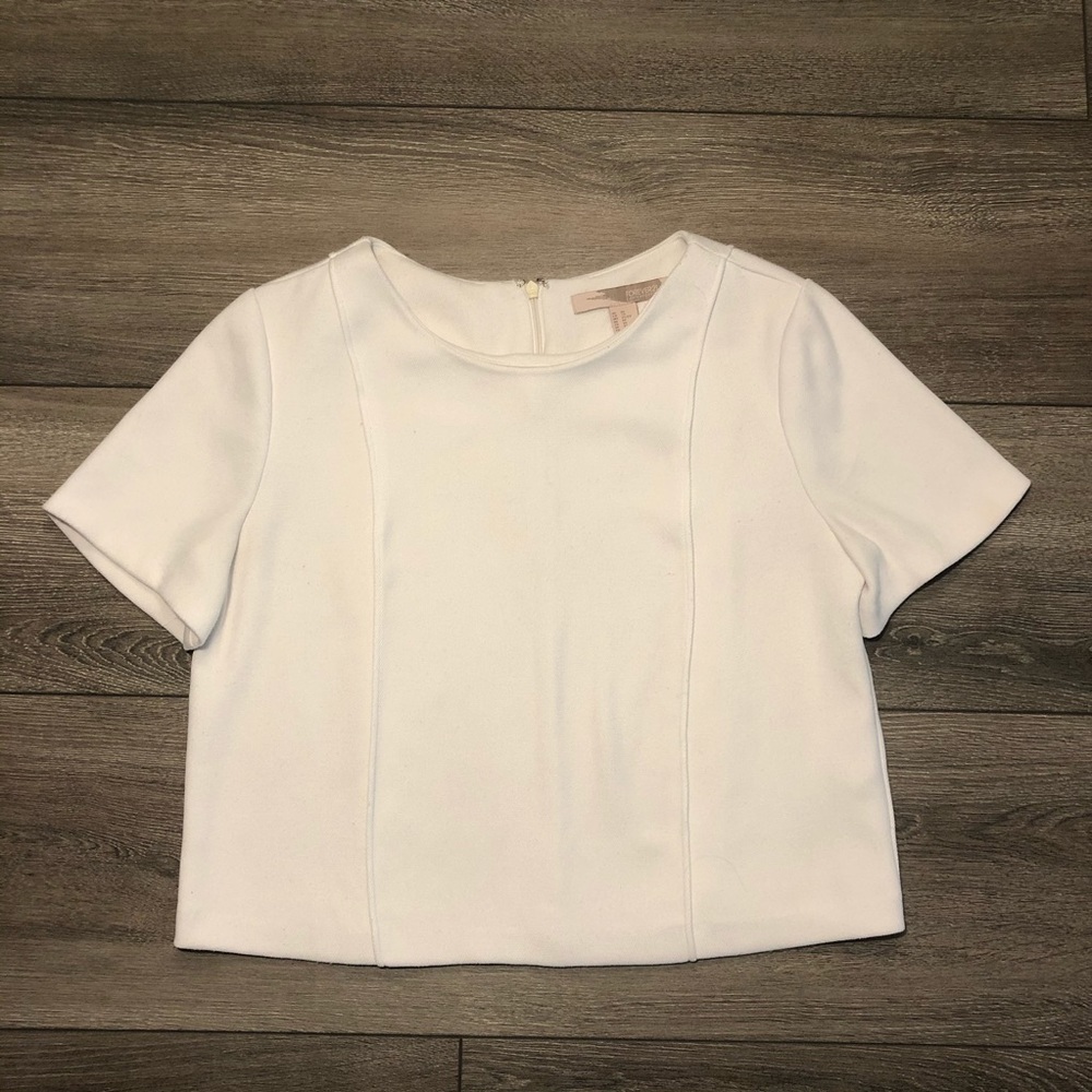 Forever21 cropped white top